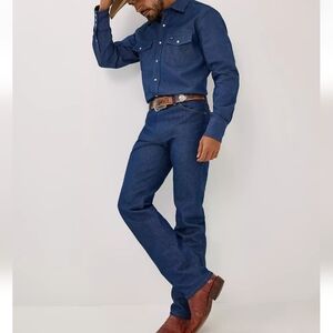 Men's 36x38 Wrangler 13MWZ Rigid Cowboycut Orig Fit Jeans
